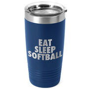 Softball 20 oz. Double Insulated Tumbler - Eat Sleep Softball