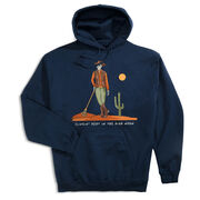 Guys Lacrosse Hooded Sweatshirt - Slingin Heat In The High Noon