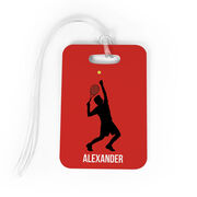 Tennis Bag/Luggage Tag - Personalized Guy Tennis Player