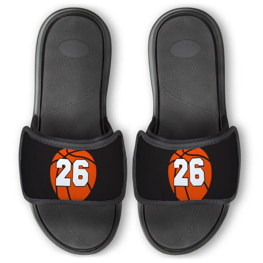Basketball Repwell&reg; Slide Sandals - Basketball With Number