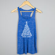 Lacrosse Flowy Racerback Tank Top - Merry Laxmas Tree