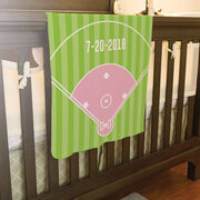 Softball Baby Blanket - Field