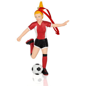 CTS - Soccer Player Resin Figure Ornament (Blonde Female)