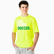 Soccer Short Sleeve Performance Tee - Eat. Sleep. Soccer.