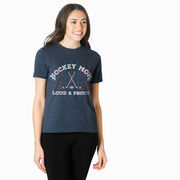 Hockey Short Sleeve T-Shirt - Loud and Proud Hockey Mom