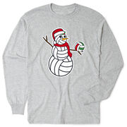 Volleyball Tshirt Long Sleeve - Serving Holiday Cheer