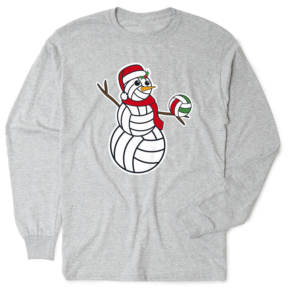 Volleyball Tshirt Long Sleeve - Serving Holiday Cheer