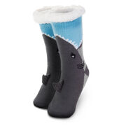 Shark Slipper Socks with Sherpa Lining