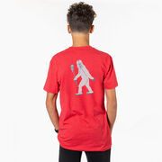 Guys Lacrosse Short Sleeve T-Shirt - Yeti (Walking) (Back Design)