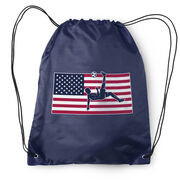 Soccer Drawstring Backpack - Patriotic Soccer