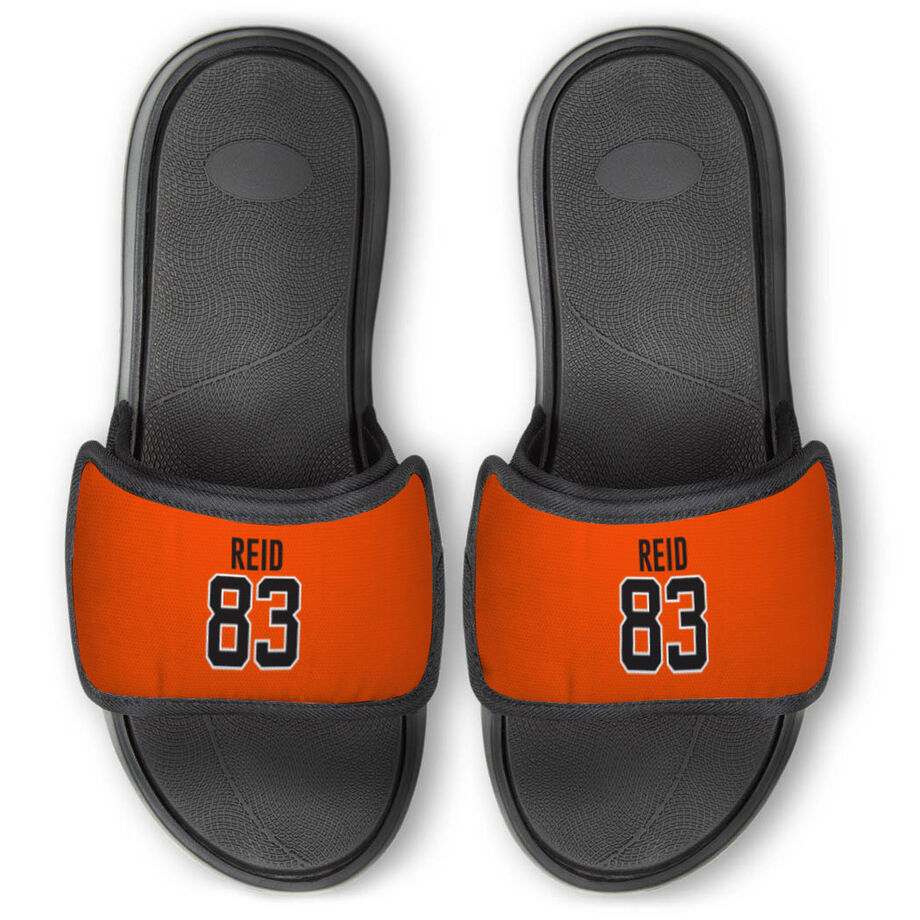 Personalized Repwell&reg; Slide Sandals - Name and Number - Personalization Image