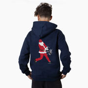 Baseball Hooded Sweatshirt - Home Run Santa (Back Design)