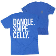 Hockey Short Sleeve T-Shirt - Dangle Snipe Celly Words (Back Design)