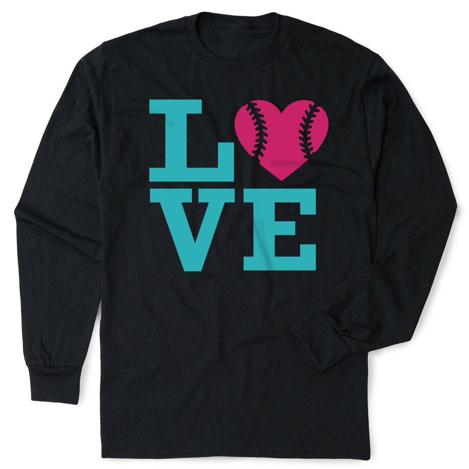 Softball Tshirt Long Sleeve - Love