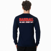 Baseball Tshirt Long Sleeve - Baseball All Day Everyday (Back Design)