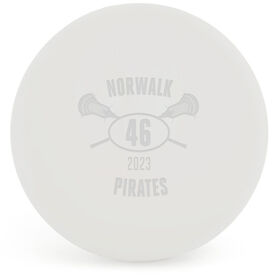 Lacrosse Crossed Sticks Male Laser Engraved Lacrosse Ball (White Ball)