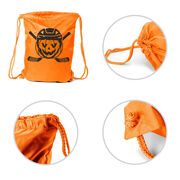 Hockey Drawstring Backpack - Helmet Pumpkin