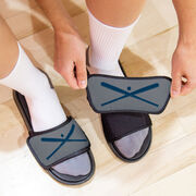 Baseball Repwell&reg; Slide Sandals - Crossed Bats with Ball