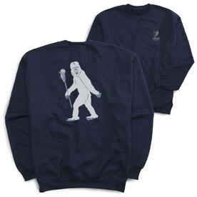 Guys Lacrosse Crewneck Sweatshirt - Yeti Lacrosse (Back Design)