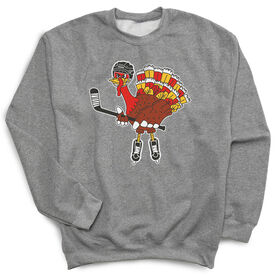 Hockey Crewneck Sweatshirt - Hockey Top Shelf Turkey Tom