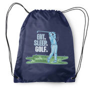 Golf Drawstring Backpack - Eat. Sleep. Golf