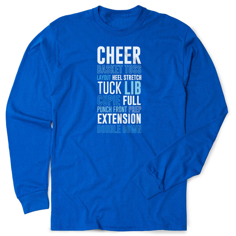 Cheerleading Tshirt Long Sleeve - Cheerleading Words