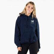 Girls Lacrosse Hooded Sweatshirt - Lax Shamrock (Back Design)
