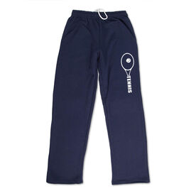 Tennis Fleece Sweatpants - Tennis Racket [Adult Small/Navy] - SS