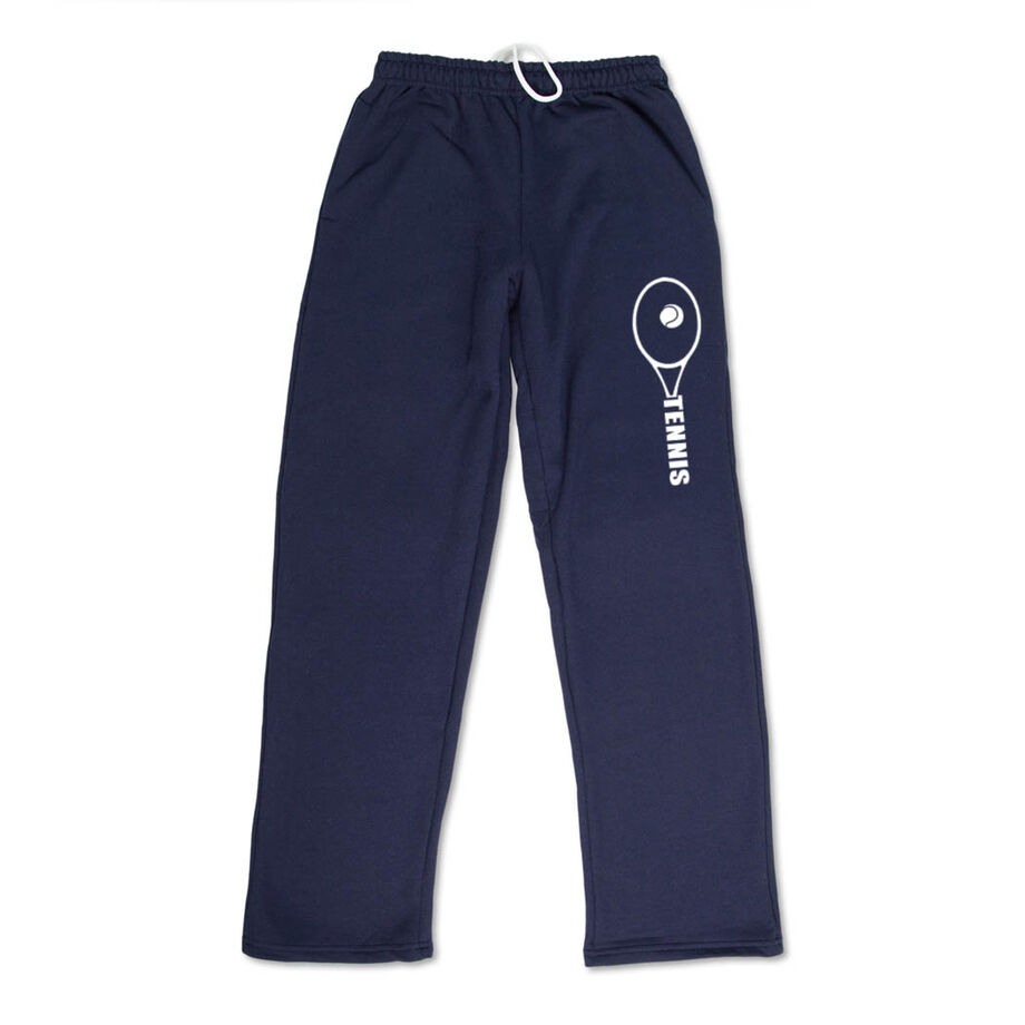 Tennis Fleece Sweatpants - Tennis Racket [Adult Small/Navy] - SS