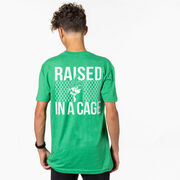 Baseball Short Sleeve T-Shirt - Raised in a Cage Baseball (Back Design)