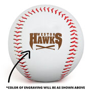 Engraved Baseball - Custom Logo