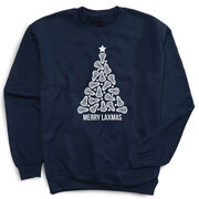 Lacrosse Crewneck Sweatshirt - Merry Laxmas Tree