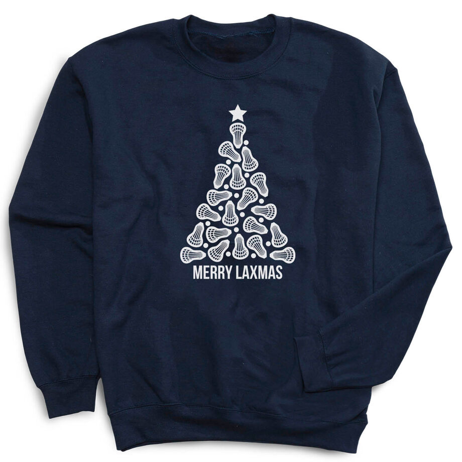 Lacrosse Crewneck Sweatshirt - Merry Laxmas Tree