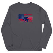 Hockey Long Sleeve Performance Tee - Hockey Land That We Love