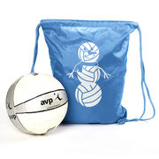 Volleyball Sport Pack Cinch Sack - Volleyball Snowman