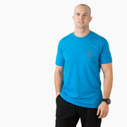 Guys Lacrosse Short Sleeve T-Shirt - Lacrosse Dad Sticks (Back Design)