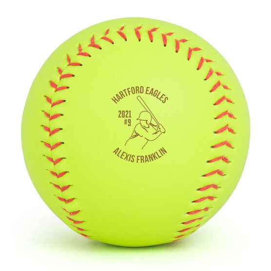 Personalized Engraved Softball - Player