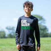 Soccer Long Sleeve Performance Tee - Eat. Sleep. Soccer.