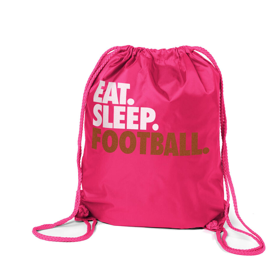 Football Drawstring Backpack Eat. Sleep. Football.