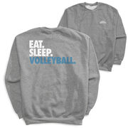 Volleyball Crewneck Sweatshirt - Eat Sleep Volleyball (Bold) (Back Design)