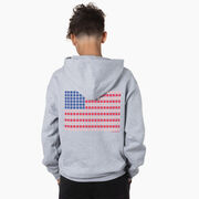 Baseball Hooded Sweatshirt - Patriotic Baseball (Back Design)