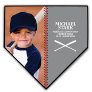 Baseball Home Plate Plaque - Player Photo Stitch