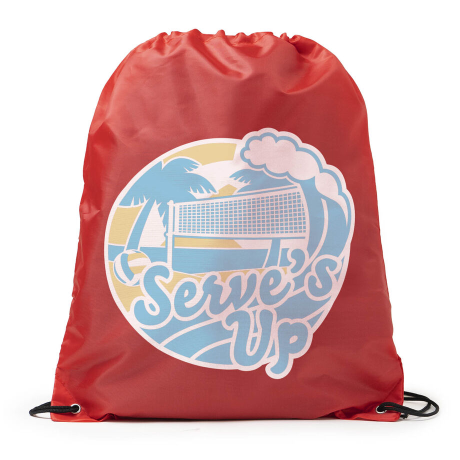 Volleyball Drawstring Backpack - Serve's Up