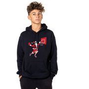 Basketball Hooded Sweatshirt - Slam Dunk Santa