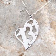 Sterling Silver 13.1 Half Marathon Heart Necklace