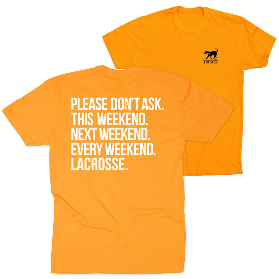 Girls Lacrosse Short Sleeve T-Shirt - All Weekend Lacrosse (Back Design) 
