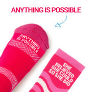 Socrates® Mid-Calf Socks - She Believed She Could