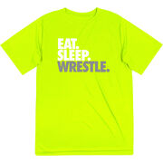 Wrestling Short Sleeve Performance Tee - Eat. Sleep. Wrestle.