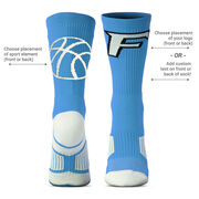 Custom Basketball Woven Mid-Calf Socks - Logo