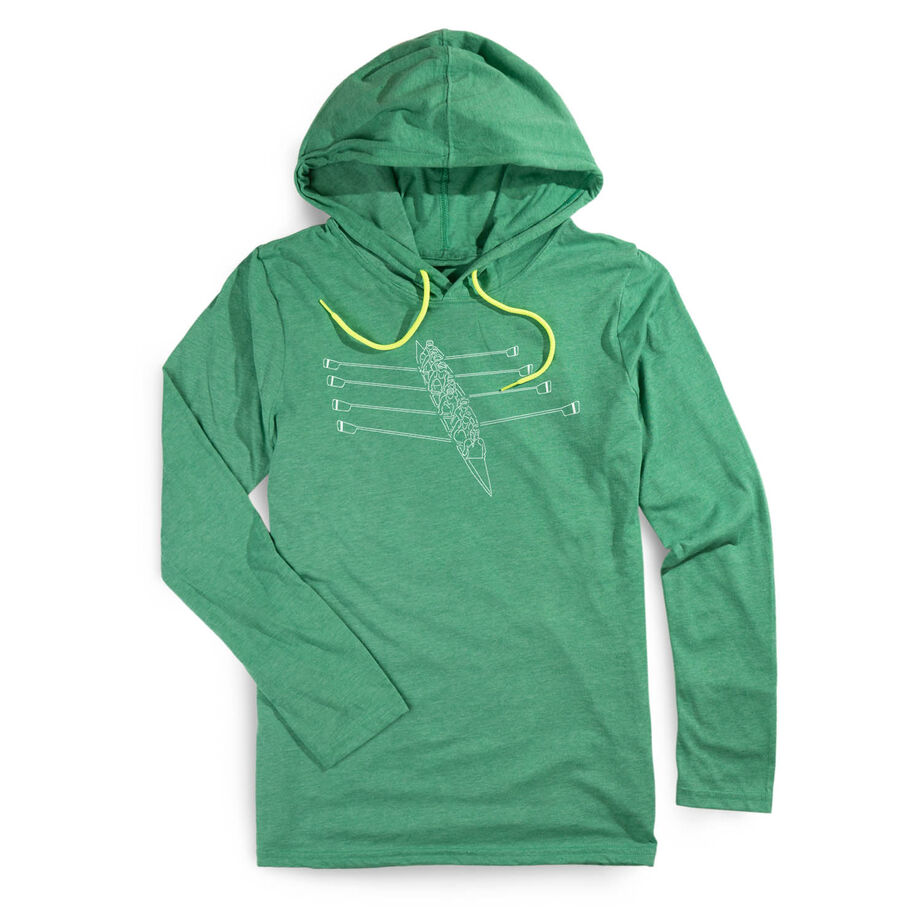 Men's Crew Lightweight Hoodie - Crew Row Team Sketch
